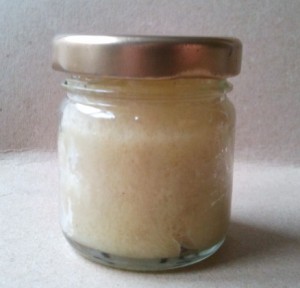 Lippenbalsem gemaakt van bijenwas, honing en abrikozenpitolie